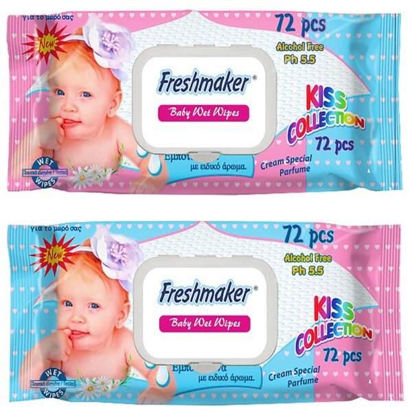 Υγρά μωρομάντηλα freshmaker με καπάκι πακ=72τεμ  4teen4ty 25136