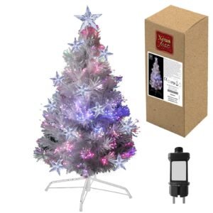 Δέντρο λευκό οπτικές ίνες led 90cm Xmasfest 1132644