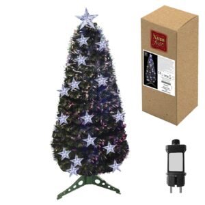 Δέντρο πράσινο οπτικές ίνες & led 60cm Xmasfest 1132646