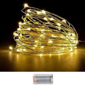 100 λαμπάκια led copper μπαταρίας λευκό θερμό σε σειρά σταθερά ip20 10,3m Xmasfest 1133505