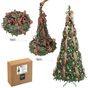 Δέντρο pop up με στολισμό & led 180cm 180cm ~ø76cm Xmasfest 1133520