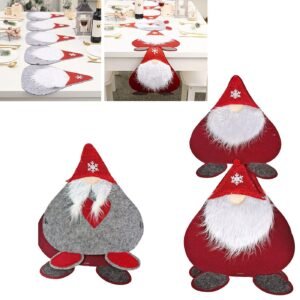 Runner διακόσμησης τραπεζιού με 6 gnome Άγιους 180x33cm Xmasfest 1133633